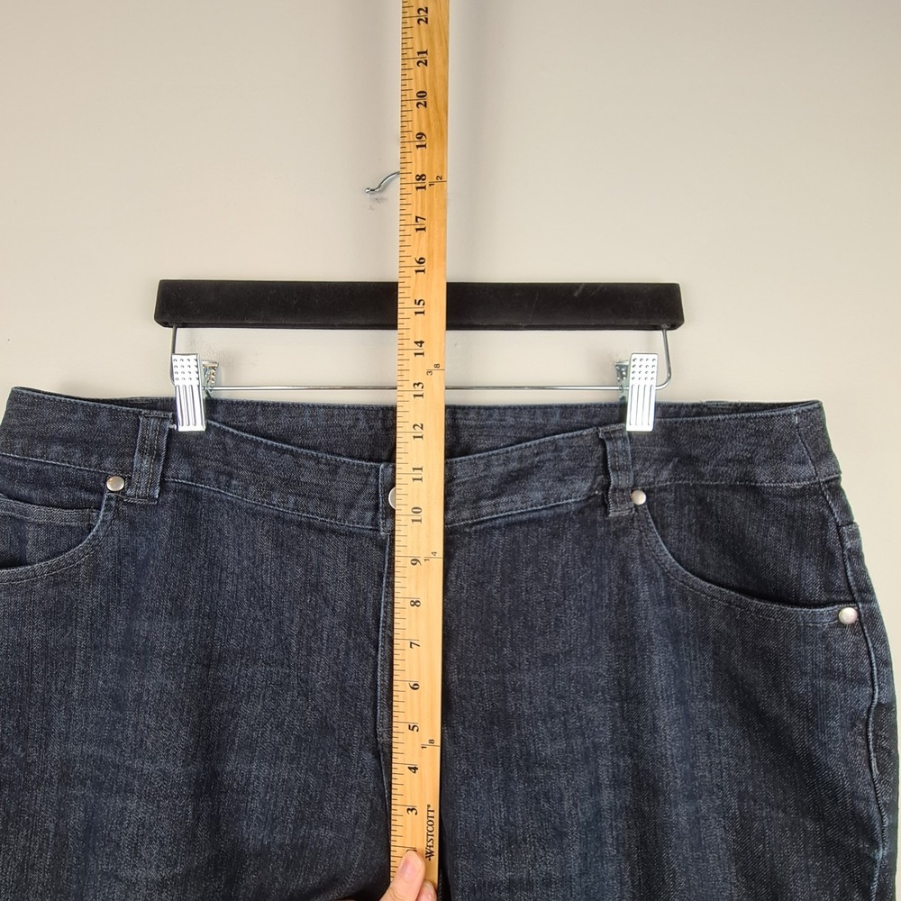 Skye's The Limit Women's Slim Leg Jeans Zipper Leg Size‎ 16W Dark Wash Denim - Picture 3 of 9